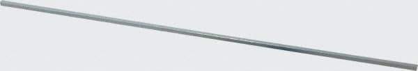 Made in USA - 12" Long x 1/8" High x 1/8" Wide, Zinc-Plated Undersized Key Stock - C1018 Steel - Exact Industrial Supply