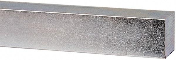 Made in USA - 12" Long x 1" High x 1" Wide, Zinc-Plated Undersized Key Stock - C1018 Steel - Exact Industrial Supply