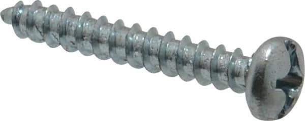 Value Collection - #12 Pan Head Phillips Sheet Metal Screw - Steel, 1-1/2" Length Under Head, Grade 2 - Exact Industrial Supply