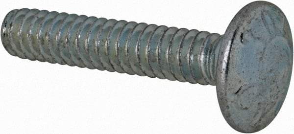 Value Collection - #10-24 UNC 1" Length Under Head, Standard Square Neck, Carriage Bolt - Grade 2 Steel, Zinc-Plated Finish - Exact Industrial Supply