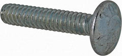 Value Collection - #10-24 UNC 1" Length Under Head, Standard Square Neck, Carriage Bolt - Grade 2 Steel, Zinc-Plated Finish - Exact Industrial Supply