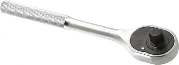 Proto - 1/2" Drive Pear Head Ratchet - Full Polish Chrome Finish, 10" OAL, 24 Gear Teeth - Exact Industrial Supply