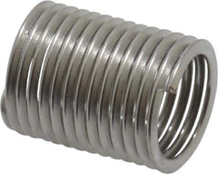 Recoil - M8x1.00 Metric Fine, 16mm OAL, Free Running Helical Insert - 13 Free Coils, Tanged, Stainless Steel, Bright Finish, 2D Insert Length - Exact Industrial Supply