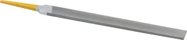 PFERD - 8" Swiss Pattern Hand File - Double Cut, 25/32" Width Diam x 7/32" Thick, With Tang - Exact Industrial Supply