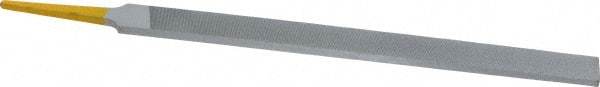 PFERD - 8" Swiss Pattern Regular Pillar File - Double Cut, 9/16" Width Diam x 7/32" Thick, With Tang - Exact Industrial Supply