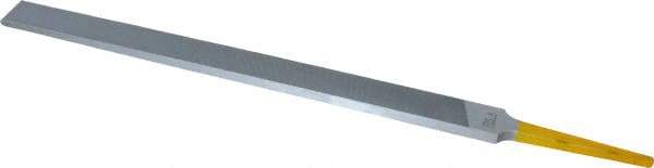 PFERD - 8" Swiss Pattern Regular Pillar File - Double Cut, 9/16" Width Diam x 7/32" Thick, With Tang - Exact Industrial Supply