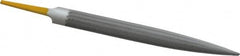 PFERD - 6" Swiss Pattern Half Round File - 9/32" Width Diam x 5/32" Thick, With Tang - Exact Industrial Supply