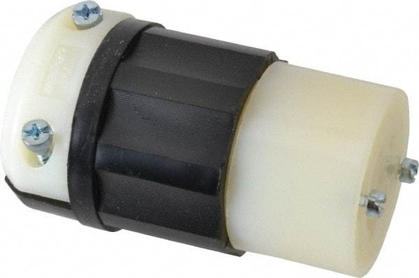 Leviton - 120/208 VAC, 20 Amp, L21-20R Configuration, Industrial Grade, Self Grounding Connector - 3 Phase, 4 Poles, 0.595 to 0.895 Inch Cord Diameter - Exact Industrial Supply