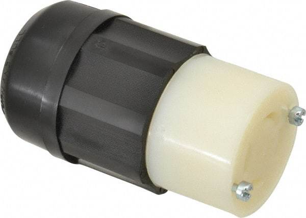 Leviton - 125/250 VAC, 30 Amp, L14-30R Configuration, Industrial Grade, Self Grounding Connector - 1 Phase, 3 Poles, 0.595 to 1.15 Inch Cord Diameter - Exact Industrial Supply