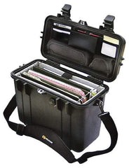 Pelican Products, Inc. - 8-23/32" Wide x 9-5/8" Deep x 13-5/32" High, Top Loader Case - Black, Plastic - Exact Industrial Supply