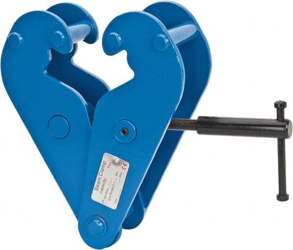 Value Collection - 6,000 Lbs. Load Capacity Beam Clamp - 3.2 to 12.6 Inch Max Grip - Exact Industrial Supply