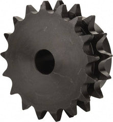 Browning - 17 Teeth, 5/8" Chain Pitch, Chain Size 50-2, Double Plain Bore Sprocket - 3/4" Bore Diam, 3.401" Pitch Diam, 3.72" Outside Diam - Exact Industrial Supply