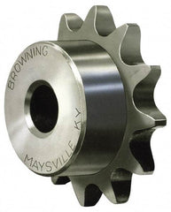 Browning - 23 Teeth, 3/8" Chain Pitch, Chain Size 35, Finished Bore Sprocket - 1" Bore Diam, 2.754" Pitch Diam, 2.95" Outside Diam - Exact Industrial Supply