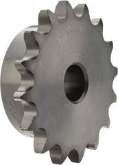 Browning - 16 Teeth, 1/2" Chain Pitch, Chain Size 40, Min Plain Bore Sprocket - 5/8" Bore Diam, 2-9/16" Pitch Diam, 2.8" Outside Diam - Exact Industrial Supply