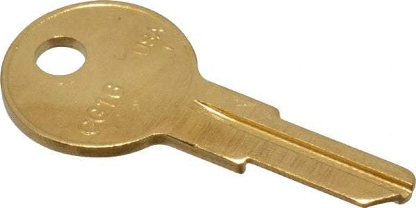 Made in USA - Chicago Key Blank - Brass - Exact Industrial Supply