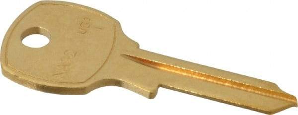 Made in USA - National Cabinet Key Blank - Brass - Exact Industrial Supply