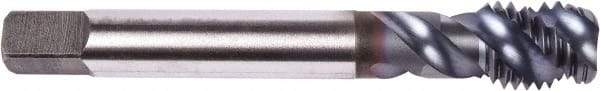 Union Butterfield - 3/4-10 UNC 3 Flute 2B Modified Bottoming Spiral Flute Tap - Powdered Metal, TiCN Finish, 4.921" OAL, Right Hand Flute, Right Hand Thread, Series 1678 - Exact Industrial Supply