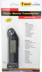 General - -58 to 302°F Pocket Digital Thermometer - LCD Display, Stainless Steel Probe Sensor, Battery Power - Exact Industrial Supply