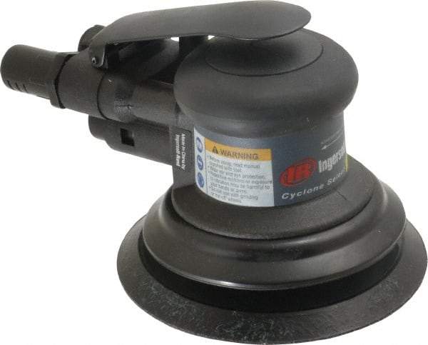 Ingersoll-Rand - 12,000 OPM, 15.8 CFM Air Consumption, Palm Air Orbital Sander - Round Pad, 1/4 NPT Inlet - Exact Industrial Supply