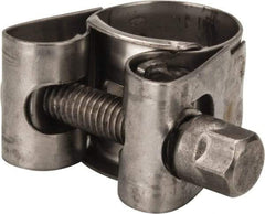 Mikalor - 3/4" Hose, 0.71" Wide x 0.04" Thick, T-Bolt Hose Clamp - 0.67 to 3/4" Diam, Stainless Steel - Exact Industrial Supply