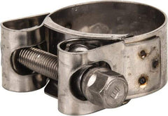 Mikalor - 1-1/4" Hose, 0.78" Wide x 0.04" Thick, T-Bolt Hose Clamp - 1.22 to 1.34" Diam, Stainless Steel - Exact Industrial Supply