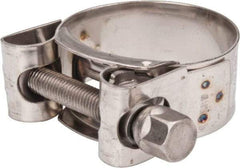 Mikalor - 1-1/2" Hose, 0.78" Wide x 0.04" Thick, T-Bolt Hose Clamp - 1.46 to 1.57" Diam, Stainless Steel - Exact Industrial Supply