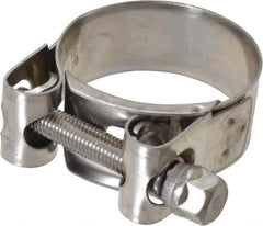 Mikalor - 1-5/8" Hose, 0.78" Wide x 0.04" Thick, T-Bolt Hose Clamp - 1.58 to 1.69" Diam, Stainless Steel - Exact Industrial Supply