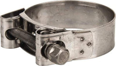 Mikalor - 2-1/16" Hose, 0.78" Wide x 0.04" Thick, T-Bolt Hose Clamp - 2 to 2.17" Diam, Stainless Steel - Exact Industrial Supply