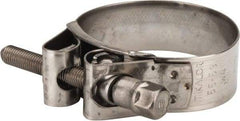Mikalor - 2-1/4" Hose, 0.78" Wide x 0.04" Thick, T-Bolt Hose Clamp - 2.17 to 2.32" Diam, Stainless Steel - Exact Industrial Supply