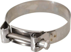 Mikalor - 4" Hose, 0.98" Wide x 0.04" Thick, T-Bolt Hose Clamp - 3.82 to 4.1" Diam, Stainless Steel - Exact Industrial Supply