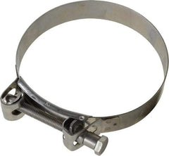 Mikalor - 5-1/4" Hose, 1.1" Wide x 0.051" Thick, T-Bolt Hose Clamp - 5.11 to 5.51" Diam, Stainless Steel - Exact Industrial Supply