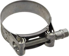 Mikalor - 2-1/4" Hose, 0.78" Wide x 0.04" Thick, T-Bolt Hose Clamp - 2.17 to 2.32" Diam, Stainless Steel Band, Housing & Zinc Plated Screw - Exact Industrial Supply