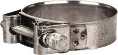 Mikalor - 3-1/4" Hose, 0.98" Wide x 0.04" Thick, T-Bolt Hose Clamp - 3.11 to 3.35" Diam, Stainless Steel Band, Housing & Zinc Plated Screw - Exact Industrial Supply