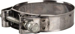Mikalor - 3-1/2" Hose, 0.98" Wide x 0.04" Thick, T-Bolt Hose Clamp - 3.35 to 3.58" Diam, Stainless Steel Band, Housing & Zinc Plated Screw - Exact Industrial Supply