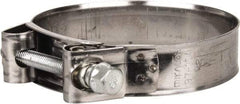Mikalor - 4" Hose, 0.98" Wide x 0.04" Thick, T-Bolt Hose Clamp - 3.82 to 4.1" Diam, Stainless Steel Band, Housing & Zinc Plated Screw - Exact Industrial Supply