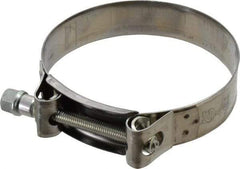 Mikalor - 4-1/4" Hose, 0.98" Wide x 0.04" Thick, T-Bolt Hose Clamp - 4.1 to 4.41" Diam, Stainless Steel Band, Housing & Zinc Plated Screw - Exact Industrial Supply