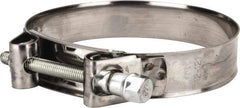 Mikalor - 4-1/2" Hose, 0.98" Wide x 0.04" Thick, T-Bolt Hose Clamp - 4.41 to 4.76" Diam, Stainless Steel Band, Housing & Zinc Plated Screw - Exact Industrial Supply