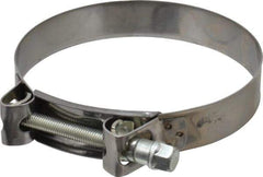 Mikalor - 5-3/4" Hose, 1.1" Wide x 0.051" Thick, T-Bolt Hose Clamp - 5.51 to 5.91" Diam, Stainless Steel Band, Housing & Zinc Plated Screw - Exact Industrial Supply