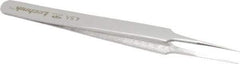 Aven - 4-1/2" OAL 4-SA Precision Tweezers - Stainless Steel, 4-SA Pattern - Exact Industrial Supply