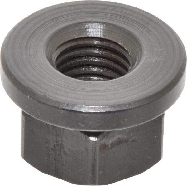 Gibraltar - 3/4-10, 1-5/8" Flange Diam, 1" High, 1-1/4" Across Flats, Flange Nut - Grade 12L14 Steel, Black Oxide Finish, 1/4" Flange Height, TCMAI - Exact Industrial Supply