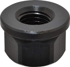 Gibraltar - 1-8, 2" Flange Diam, 1-1/4" High, 1-5/8" Across Flats, Flange Nut - Grade 12L14 Steel, Black Oxide Finish, 1/4" Flange Height, TCMAI - Exact Industrial Supply