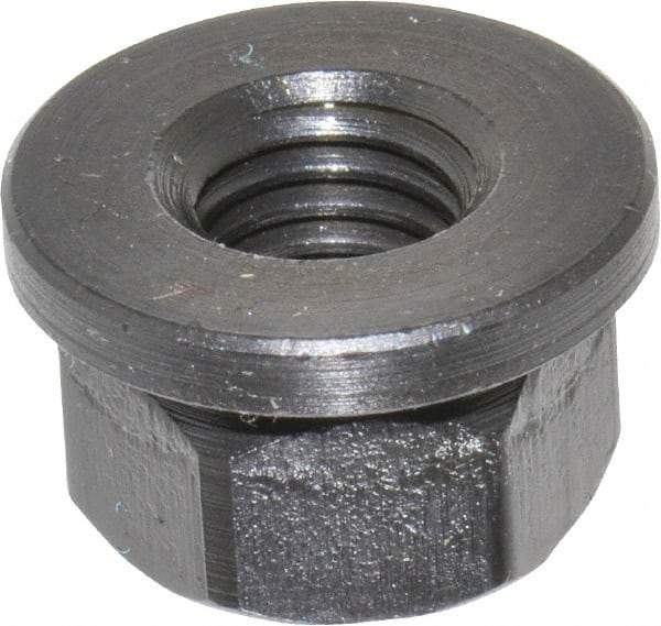 Gibraltar - M10x1.50, 22mm Flange Diam, 13mm High, 17mm Across Flats, Flange Nut - Grade 12L14 Steel, Black Oxide Finish, 3" Flange Height, TCMAI - Exact Industrial Supply