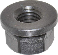 Gibraltar - M10x1.50, 22mm Flange Diam, 13mm High, 17mm Across Flats, Flange Nut - Grade 12L14 Steel, Black Oxide Finish, 3" Flange Height, TCMAI - Exact Industrial Supply