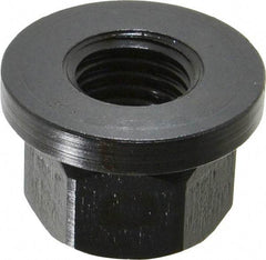 Gibraltar - M16x2.00, 33mm Flange Diam, 21mm High, 24mm Across Flats, Flange Nut - Grade 12L14 Steel, Black Oxide Finish, 5" Flange Height, TCMAI - Exact Industrial Supply