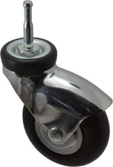 Shepherd - 3" Diam x 15/16" Wide x 3-7/8" OAH Stem Mount Swivel Caster - Neoprene, 110 Lb Capacity, Precision Ball Bearing, 5/16 x 1-1/2" Friction Stem - Exact Industrial Supply