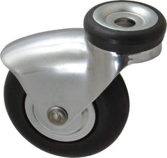Shepherd - 3" Diam x 15/16" Wide x 3-7/8" OAH Hollow Kingpin Mount Swivel Caster - Neoprene, 110 Lb Capacity, Precision Ball Bearing, 7/16 x 1/2" Hollow Kingpin Stem - Exact Industrial Supply