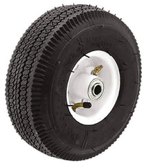 Albion - 10 Inch Diameter x 4.1 Inch Wide, Pneumatic Caster Wheel - 350 Lb. Capacity, 5/8 Inch Axle Diameter, Ball Bearing - Exact Industrial Supply