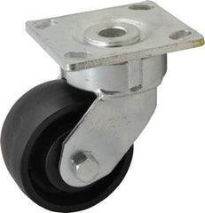 Albion - 4" Diam x 2" Wide x 5-5/8" OAH Top Plate Mount Swivel Caster - Glass Filled Nylon, 800 Lb Capacity, Precision Sealed Bearing, 4 x 4-1/2" Plate - Exact Industrial Supply