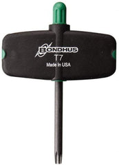 Bondhus - T7 Torx Plus Key - Wing Handle, Protanium High Torque Steel, 2" Length Under Head - Exact Industrial Supply