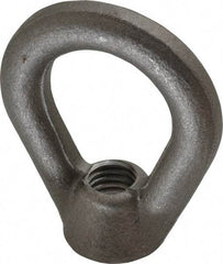 Gibraltar - 2,700 Lb Capacity, 1/2-13 Thread, Self Colored, Carbon Steel Heavy Duty Lifting Eye Nut - Grade C-1030, 2-1/2" High, 1-1/4" Inside & 2" Outside Eye Diam, 7/8" Bell/Base Width - Exact Industrial Supply